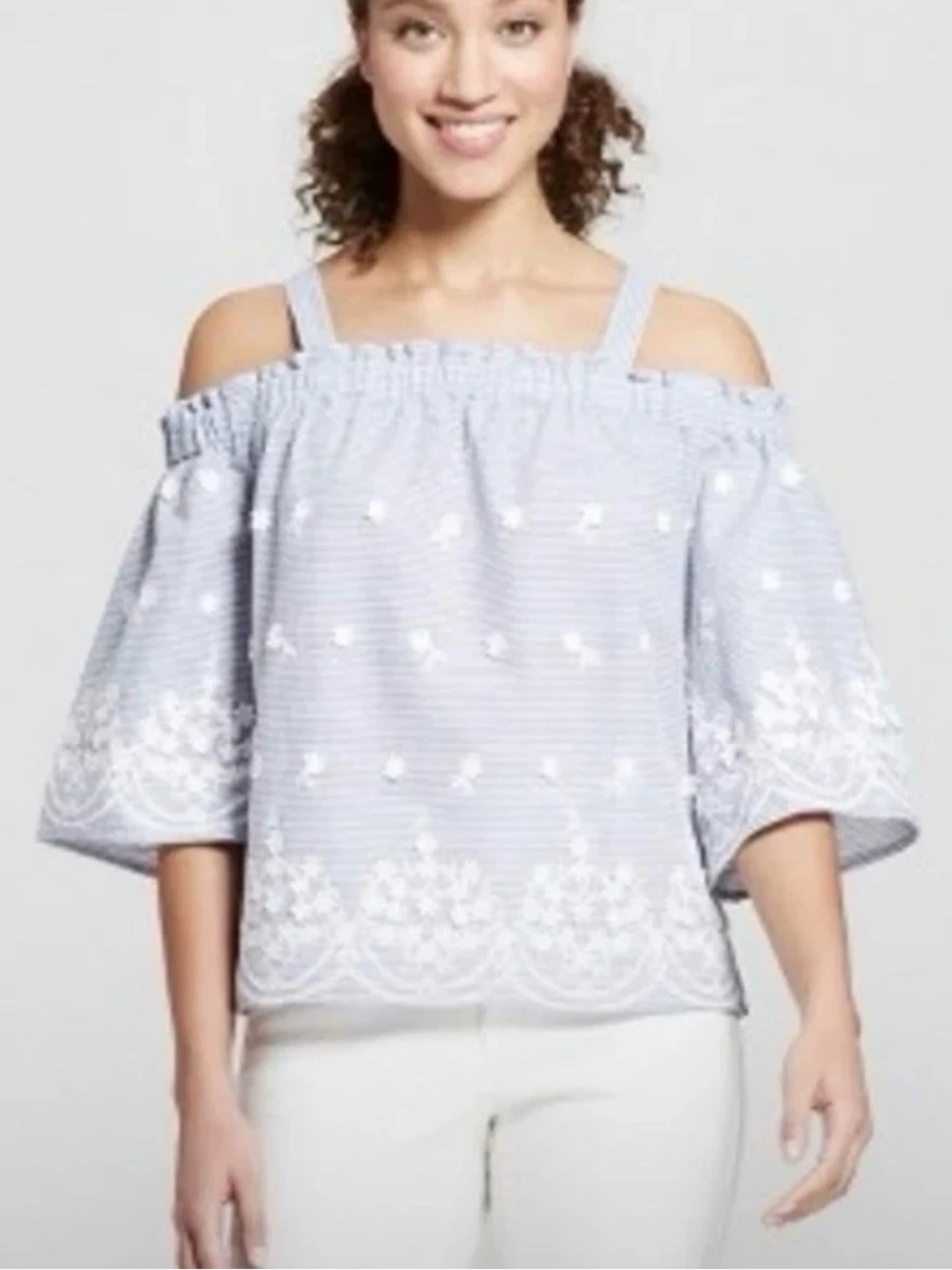 a.n.d  Eawy Sz M Women's Off Shoulder Shirt